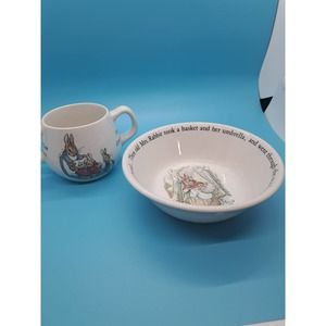 Vintage Children's Cereal Set - Peter Rabbit by Wedgwood